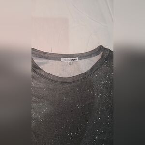 Fashion Nova Glittery Gray Top